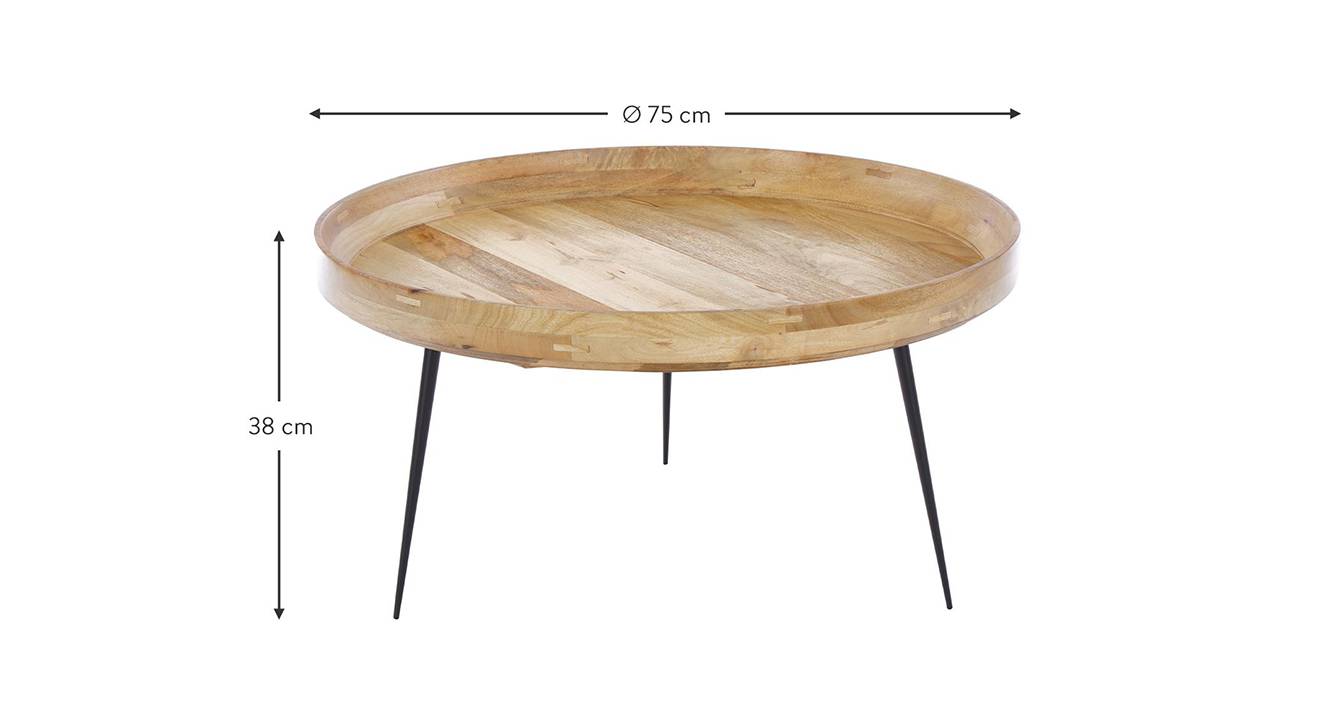 Lorna coffee table natural color semi gloss finish 6