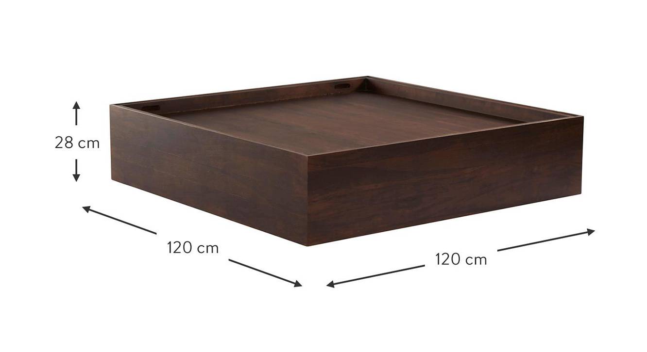 Mary jane coffee table walnut color semi gloss finish 6