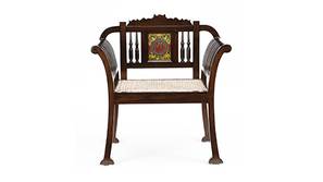 Parnavi Wooden Sofa - Walnut