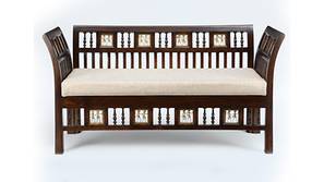 Qushi Wooden Sofa - Walnut
