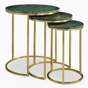 solanki handicrafts Leven Metal Side Table in Gold Finish-picture-11