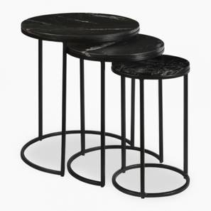 Nested Seating Design Livingston Nesting Table (Black, Black Finish)