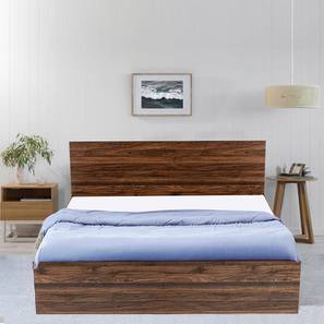 Andros storage bed brown color engineered wood finish lp