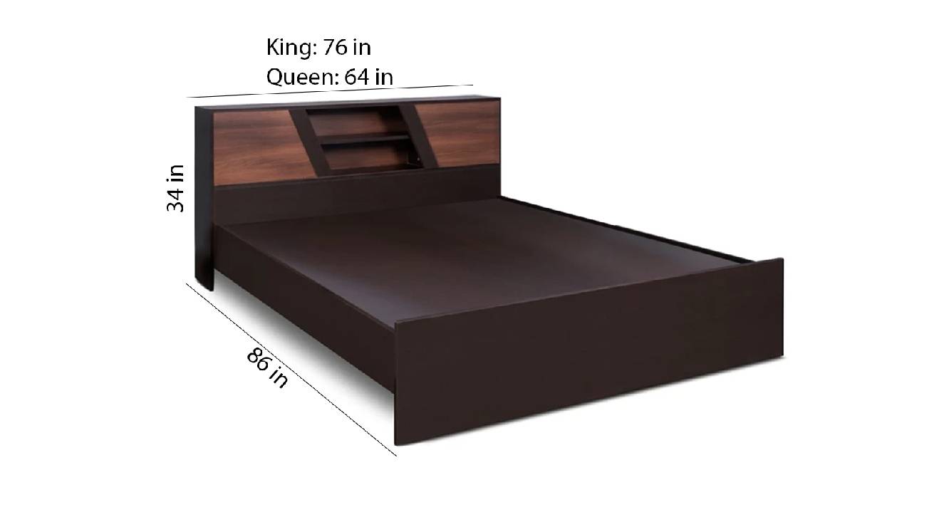 Amorgos bed brown color engineered wood finish 6