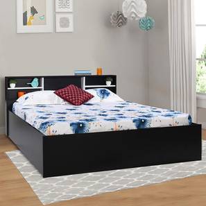 Cancun storage bed brown color engineered wood finish lp