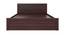 Crete Bed (Brown, King Bed Size, Brown Finish) by Urban Ladder - Rear View Design 1 - 374637