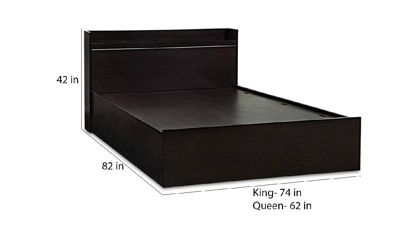 Boracay storage bed brown color engineered wood finish 6