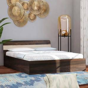 Denton storage bed brown color engineered wood finish lp