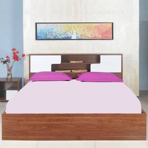 Kalymnos storage bed brown color engineered wood finish lp