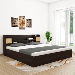 Donatella storage bed brown color engineered wood finish lp