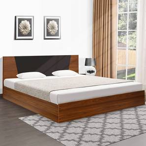 Queen Size Bed Design Ithaca Storage Bed (Queen Bed Size, Brown Finish)