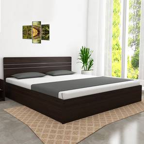 Kangean storage bed brown color engineered wood finish lp