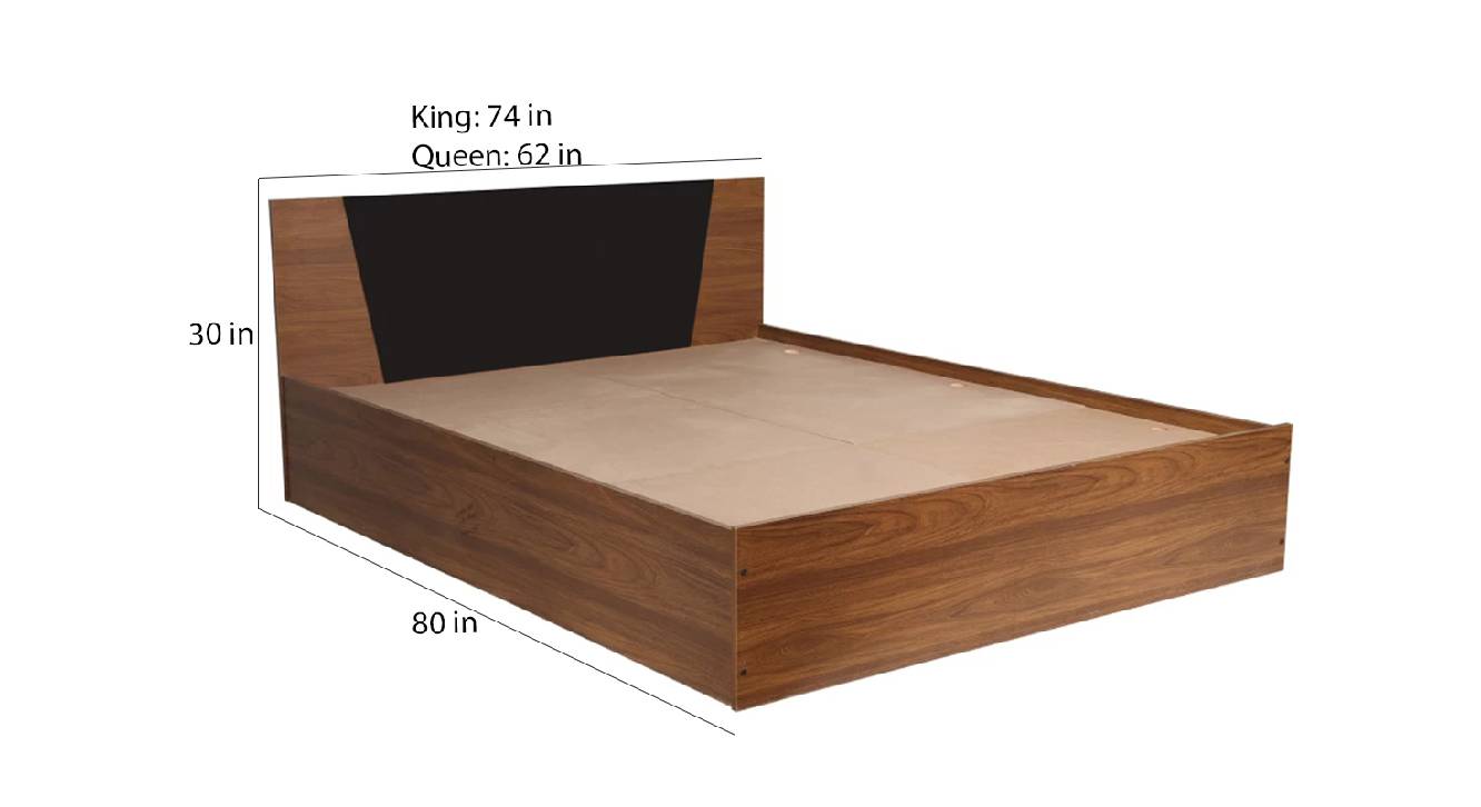 Ithaca storage bed brown color engineered wood finish 6