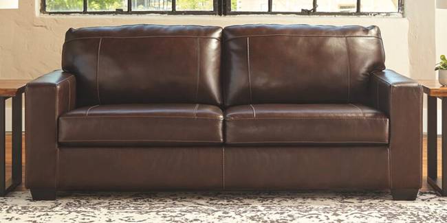 Karuna Leatherette sofa - Brown (Brown, 3-seater Custom Set - Sofas, None Standard Set - Sofas, Leatherette Sofa Material, Regular Sofa Size, Regular Sofa Type)