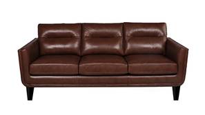 Kelly Leatherette Sofa - Brown