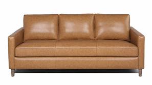 Portia Leatherette sofa - Brown