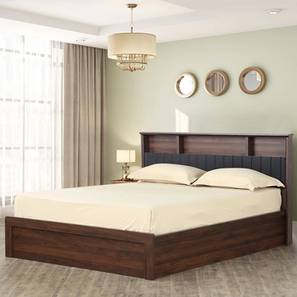 Nicobar storage bed brown color engineered wood finish lp