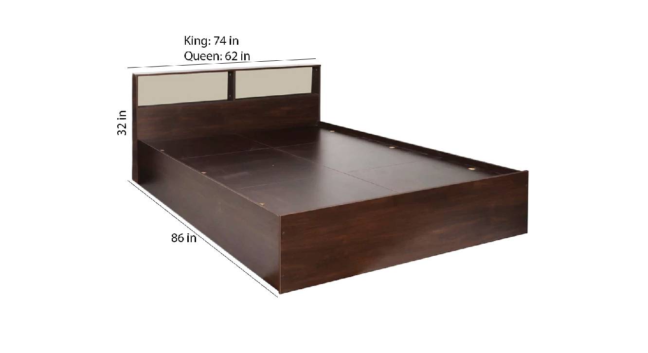 Mentawai storage bed brown color engineered wood finish 6