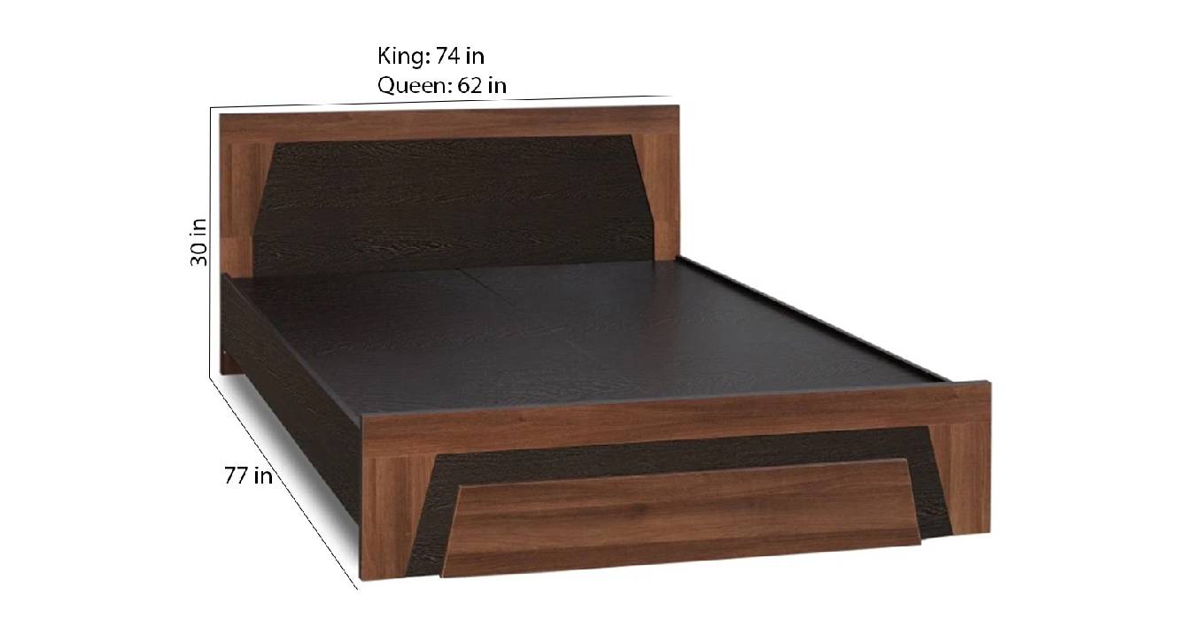 Misool storage bed brown color engineered wood finish 6
