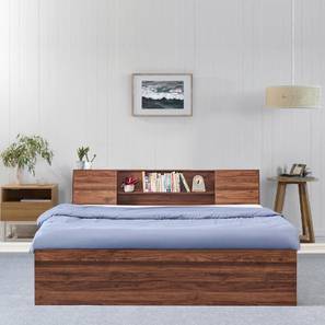 Siphnus storage bed brown color engineered wood finish lp