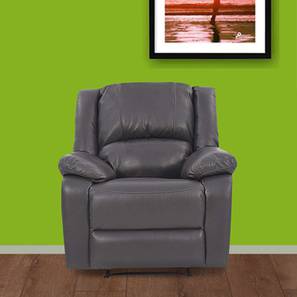 Quinton manual recliner grey color upholstered recliner finish lp