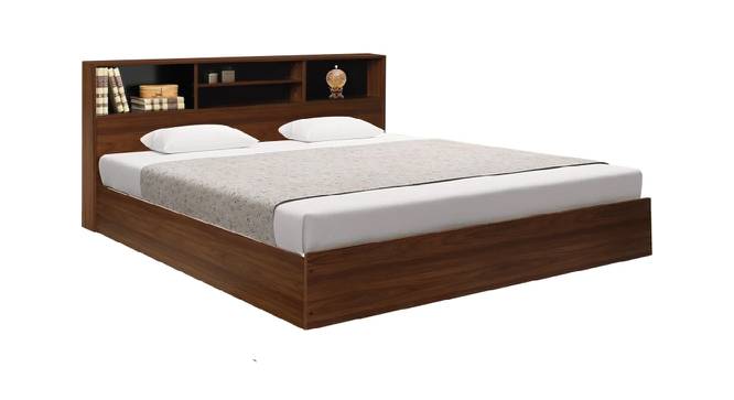 Poros Storage Bed (Queen Bed Size, Brown Finish) by Urban Ladder - Cross View Design 1 - 375027