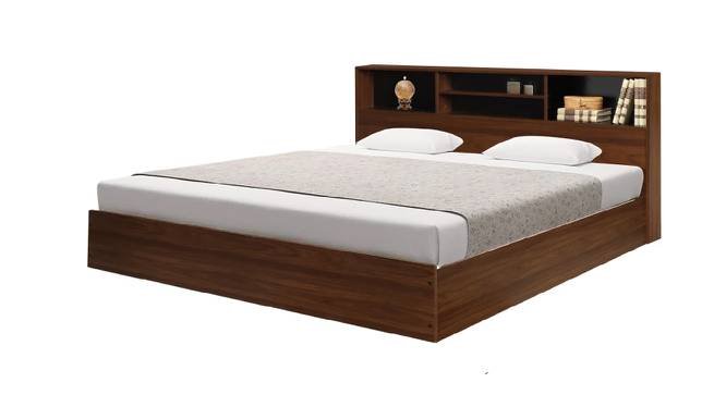 Poros Storage Bed (Queen Bed Size, Brown Finish) by Urban Ladder - Front View Design 1 - 375038
