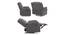 Quinton Manual Recliner (Grey) by Urban Ladder - Design 1 Side View - 375065
