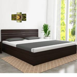 Vestmanna storage bed brown color engineered wood finish lp