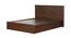 Surtsey Storage Bed (King Bed Size, Brown Finish) by Urban Ladder - Design 1 Side View - 375136
