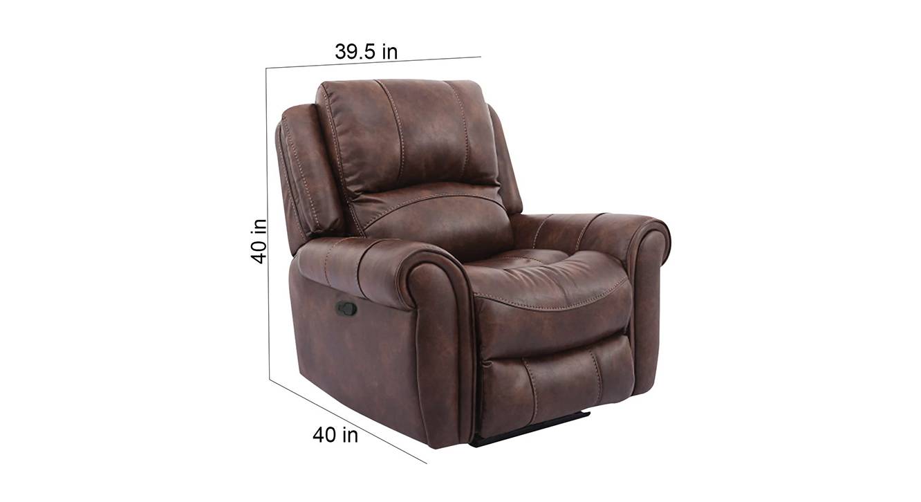 Xavier manual recliner brown color upholstered recliner finish 6