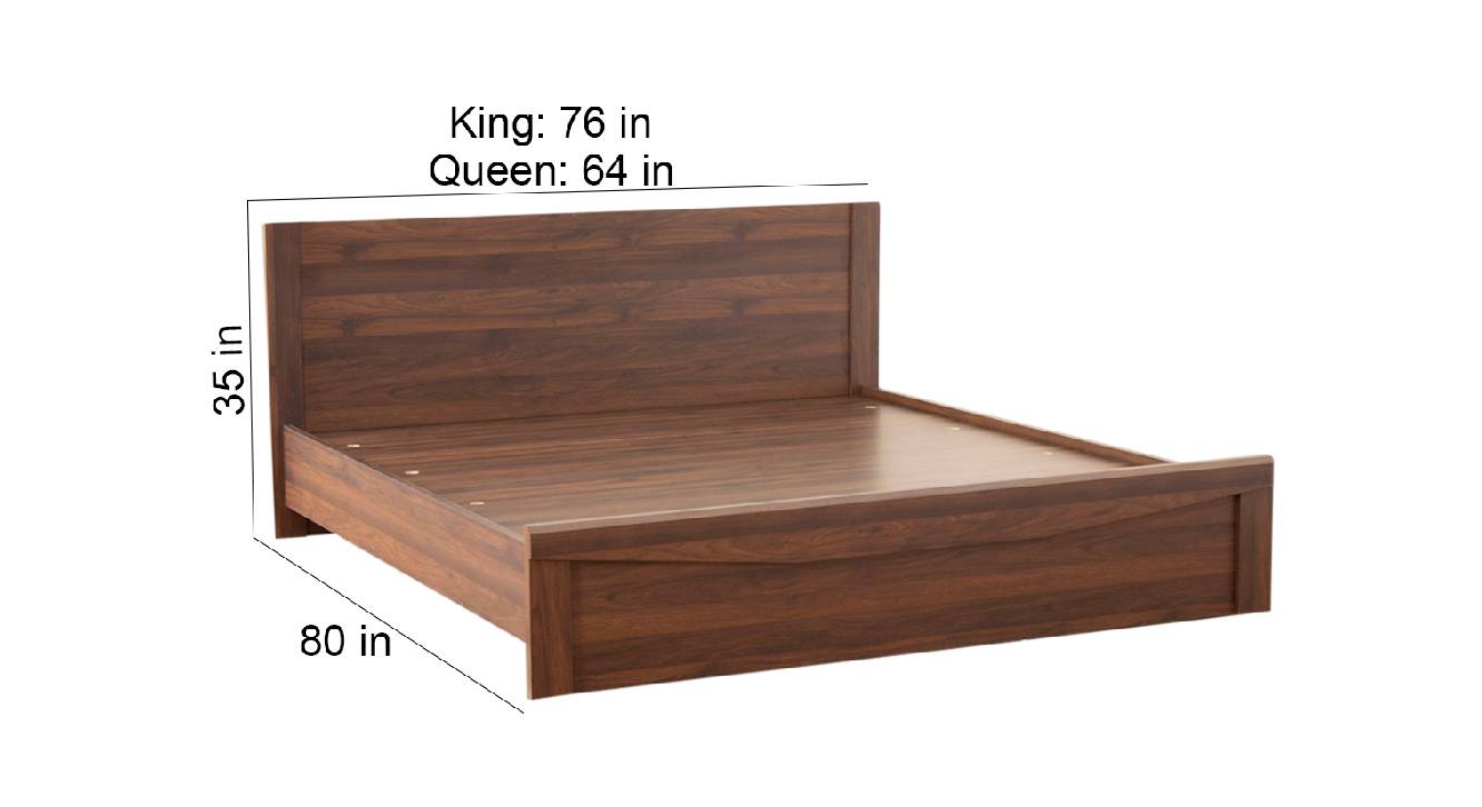 Aegean bed brown color engineered wood finish 6