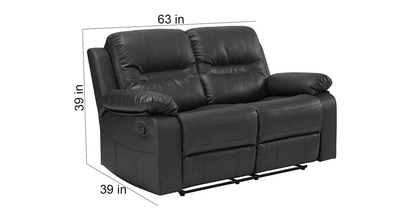 Aiden manual recliner black color upholstered recliner finish 6
