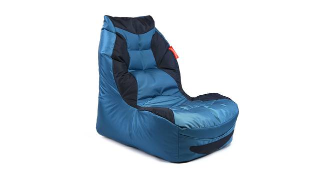Jacques Bean Bag Gaming Chair (Blue, with beans Bean Bag Type) by Urban Ladder - Cross View Design 1 - 375303