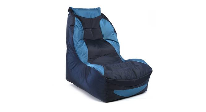 Oprah Bean Bag Gaming Chair (Blue, with beans Bean Bag Type) by Urban Ladder - Cross View Design 1 - 375310
