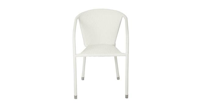 Harisson Chair (White, Matte Finish) by Urban Ladder - Front View Design 1 - 375386