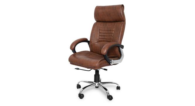 Adelina Office Chair (Dark Brown) by Urban Ladder - Cross View Design 1 - 375684