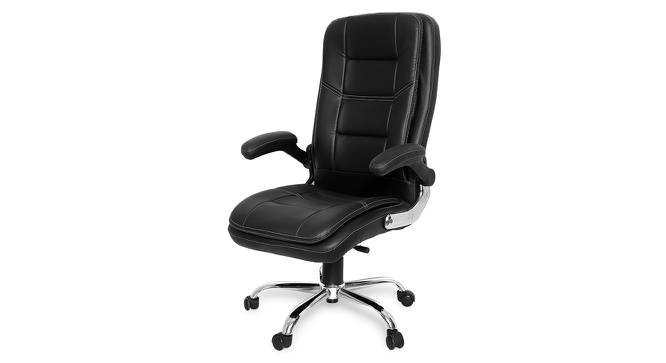 Averill Office Chair (Black Leatherette) by Urban Ladder - Front View Design 1 - 375698