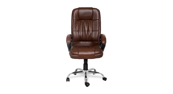 Bayly Office Chair (Dark Brown) by Urban Ladder - Front View Design 1 - 375704