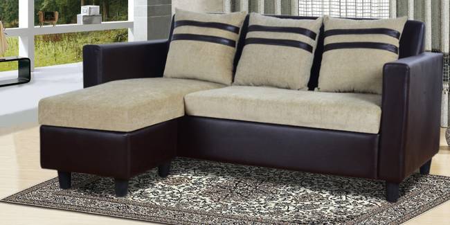 Cleveland Fabric Sectional Sofa - Beige-Brown (None Standard Set - Sofas, Fabric Sofa Material, Regular Sofa Size, Sectional Sofa Type, Regular Cushion Type, Interchangeable Sectional Sofa Custom Set - Sofas, beige-brown)