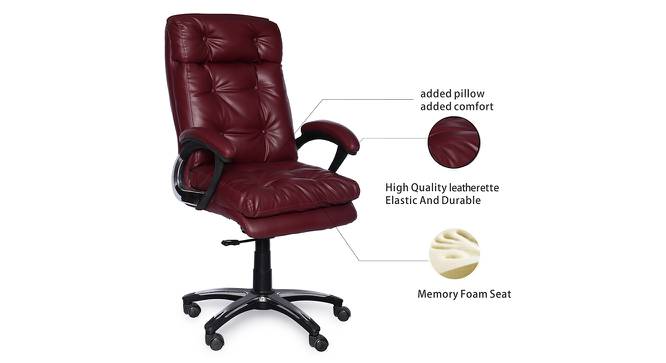 Goodwin Office Chair (Maroon) by Urban Ladder - Front View Design 1 - 375883