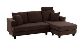 Dresden Fabric Sectional Sofa - Brown