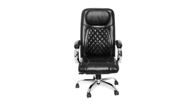 Melva Office Chair (Black Leatherette) by Urban Ladder - Cross View Design 1 - 375989