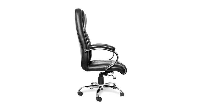 Melva Office Chair (Black Leatherette) by Urban Ladder - Front View Design 1 - 376005