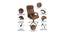 Loron Office Chair (Chocolate Brown) by Urban Ladder - Front View Design 1 - 376020