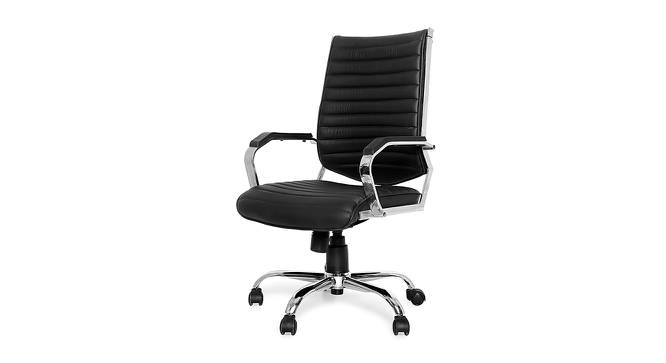 Tamlyn Office Chair (Black Leatherette) by Urban Ladder - Cross View Design 1 - 376078