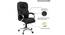 Wilom Office Chair (Black Leatherette) by Urban Ladder - Rear View Design 1 - 376119