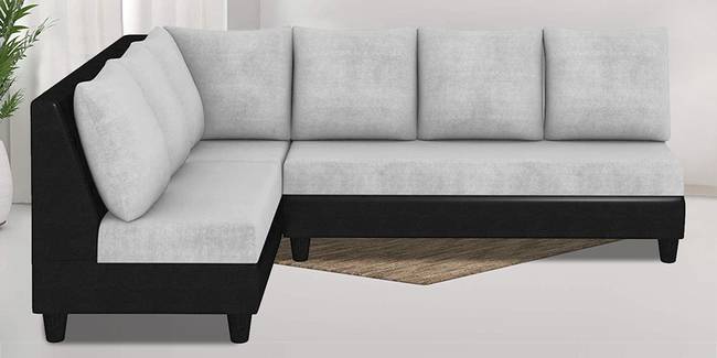 Essen Fabric Sectional Sofa - Light Grey-Black (None Standard Set - Sofas, Fabric Sofa Material, Regular Sofa Size, Sectional Sofa Type, Left Sectional Sofa Custom Set - Sofas, Regular Cushion Type, light grey-black)