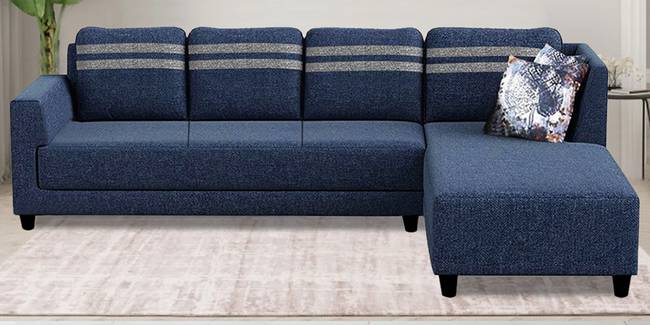 Esther Fabric Sectional Sofa - Blue (Blue, None Standard Set - Sofas, Fabric Sofa Material, Regular Sofa Size, Sectional Sofa Type, Left Sectional Sofa Custom Set - Sofas, Regular Cushion Type)