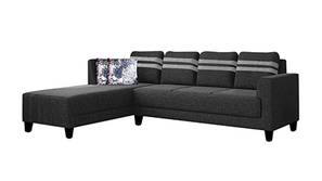 Esther Fabric Sectional Sofa - Dark Grey